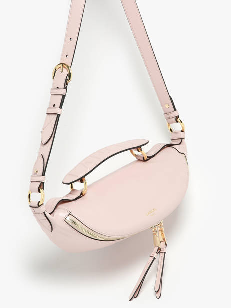 Small Leather Origami Crossbody Bag Lancel Pink origami A12527 other view 2