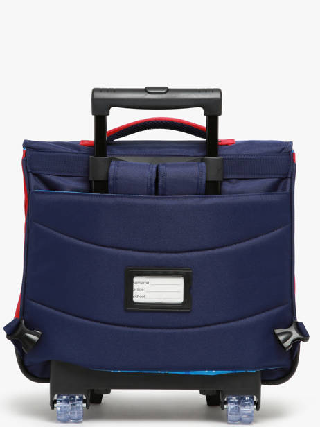 Cartable à Roulettes 2 Compartiments Snowball Bleu frenchie T46241 vue secondaire 5