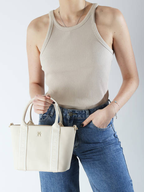 Sac Porté Main Th Logotape Tommy hilfiger Blanc th logotape AW17201 vue secondaire 1