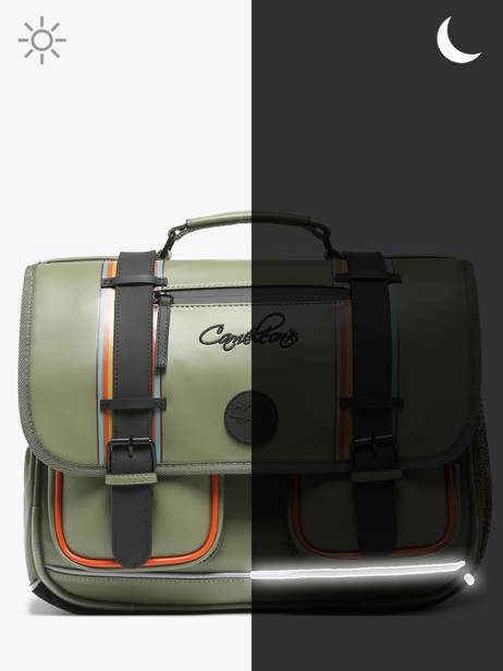 Cartable 2 Compartiments Cameleon Vert vintage north PBVWCA38 vue secondaire 7