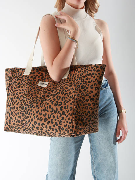 Sac Porté épaule Leopard Hindbag Marron leopard LE vue secondaire 1