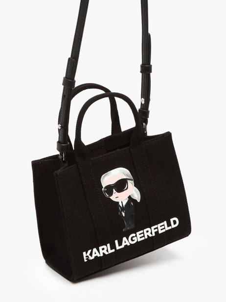 Shoulder Bag K Ikon Cotton Karl lagerfeld Black k ikon A3W50109 other view 2