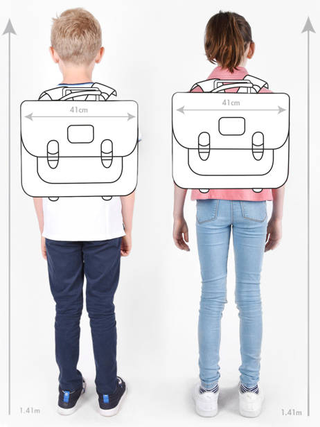 Cartable à Roulettes 2 Compartiments Real madrid Bleu real 24BR203A vue secondaire 1