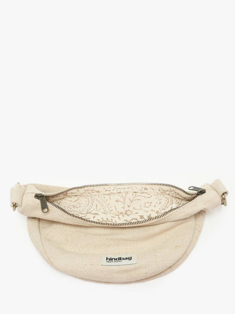 Sac Bandoulière Jute Coton Hindbag Beige jute JU vue secondaire 3
