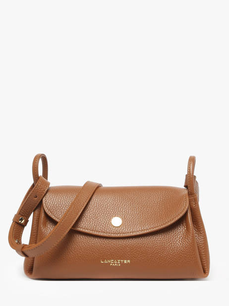 Sac Bandoulière Accordeon Double Cuir Lancaster Marron accordeon double 88