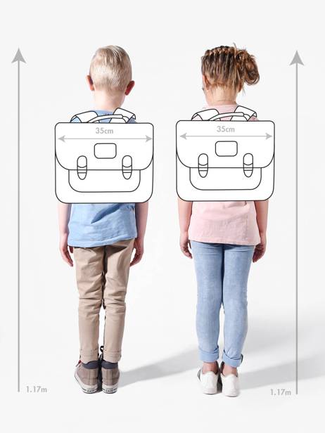 Cartable 2 Compartiments Cabaia Rose school S vue secondaire 1