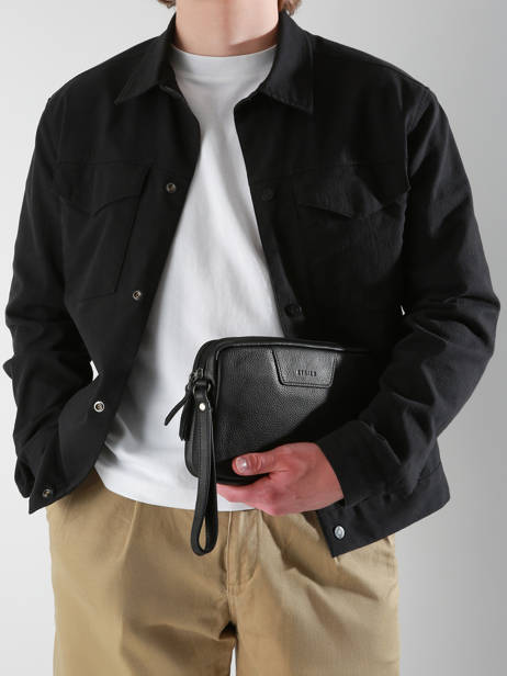 Pochette Homme Flandres Cuir Etrier Noir flandres EFLA733S vue secondaire 1