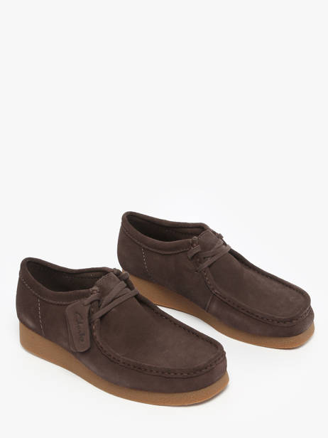 Mocassins Wallabee En Cuir Clarks Marron men 26178279 vue secondaire 2