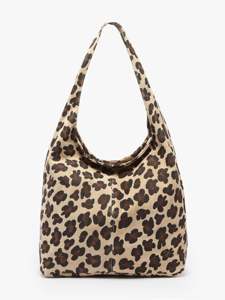 Sac Porté épaule Velvet Leopardo Cuir Milano Beige velvet leopardo VL25065 vue secondaire 4