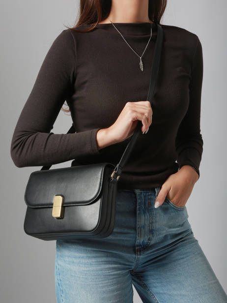 Sac Bandoulière M Alice Cuir Nat et nin Noir vintage M vue secondaire 1