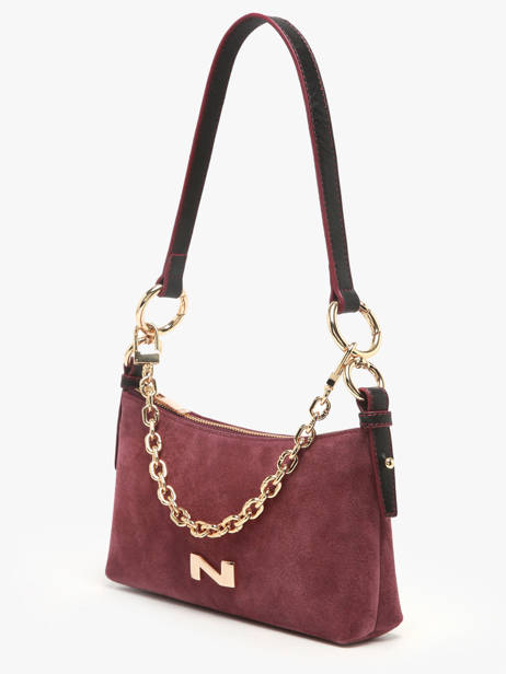 Sac De Soirée Betty Cuir Daim Nathan baume Violet vogue 5 vue secondaire 2