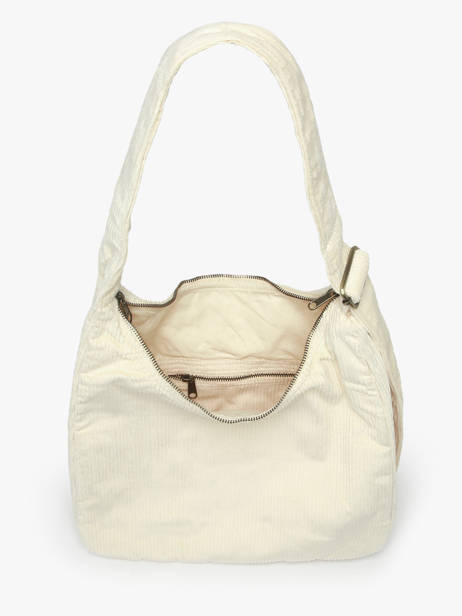 Sac Bandoulière Velours Velours Côtelé Hindbag Beige velours V vue secondaire 3