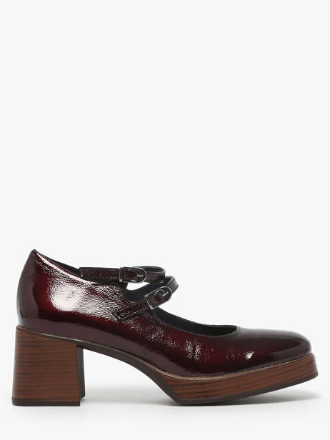 Chaussures Derbies à Talon Cristel En Cuir Dorking Rouge women D9437