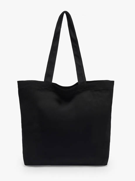 Sac Porté épaule Tote Bag 3 Lines Coton Lancaster Noir tote bag 3 lines 6 vue secondaire 3