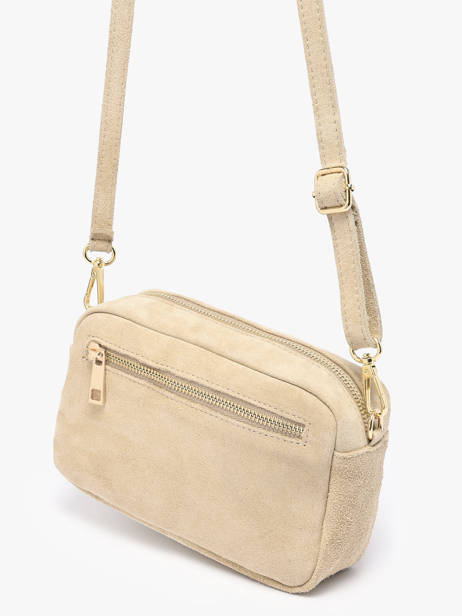 Sac Bandoulière Velvet Cuir Milano Beige velvet VE25115 vue secondaire 2