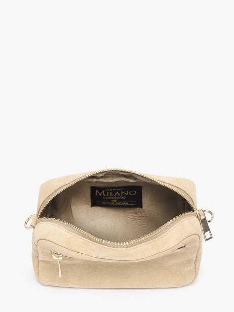 Sac Bandoulière Velvet Cuir Milano Beige velvet VE25115 vue secondaire 3