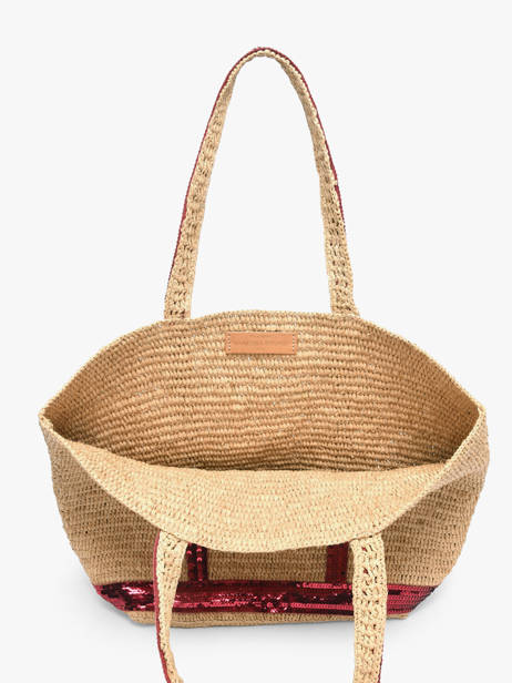 Sac Porté Main Cabas Raphia Raphia Vanessa bruno Beige cabas raphia 64V40380 vue secondaire 3