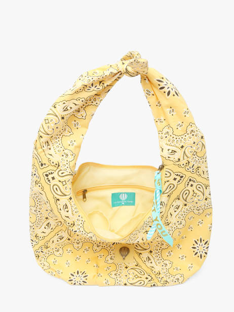 Sac Porté épaule Bandana Coton Le voyage en panier Jaune bandana PM970 vue secondaire 2