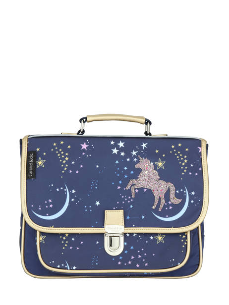 1 Compartment Satchel Caramel et cie Blue boheme FI