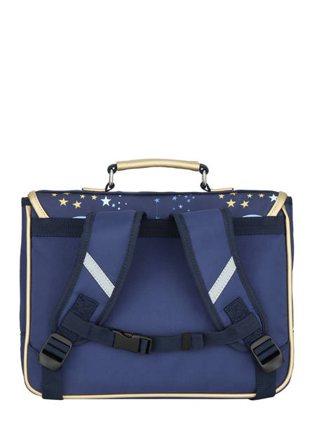 1 Compartment Satchel Caramel et cie Blue boheme FI other view 4